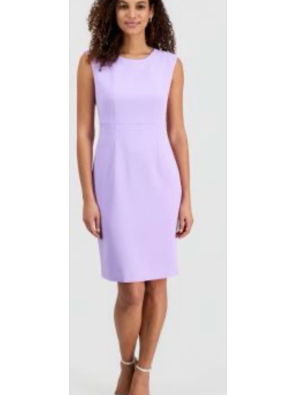 Kasper Sleeveless Lavender Sheath Dress
